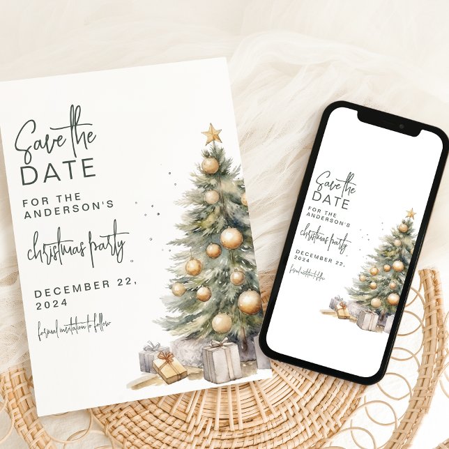 Sweet Christmas Tree | Christmas Party Save The Date (Creator Uploaded)