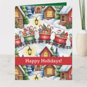 Sweet Christmas Village Greeting Card