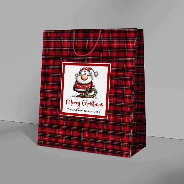 Sweet Christmas Whimsical Santa Gift Bag Design (Sweet Christmas Whimsical Santa Gift Bag Design)