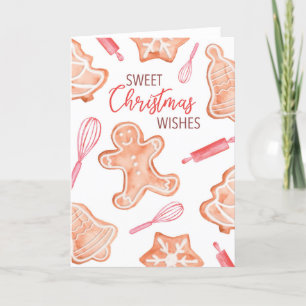 Sweet Christmas Wishes Gingerbread Card