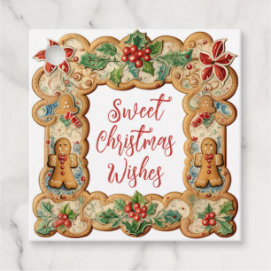 Sweet Christmas Wishes Gingerbread Favour Tags