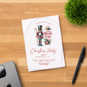 Sweet Christmas Wishes Nutcracker Party Invite Acrylic Invitations