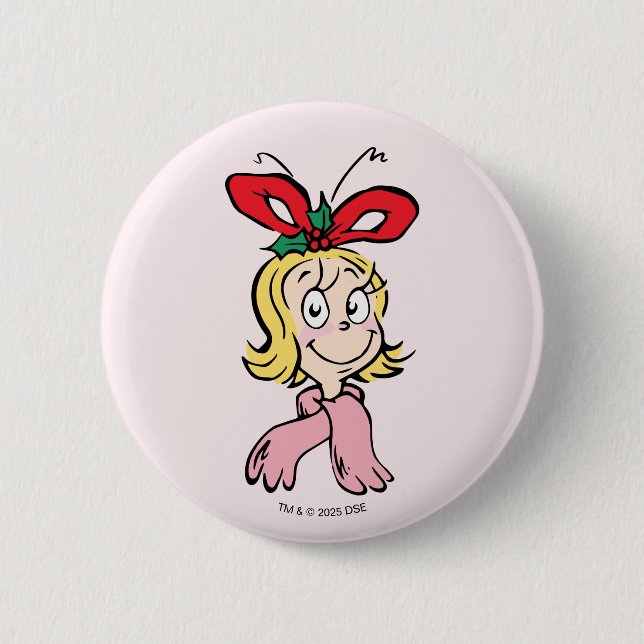 Sweet Cindy Lou Who Portrait 6 Cm Round Badge (Front)
