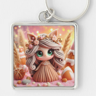 Sweet Clay Creature Princess Key Ring