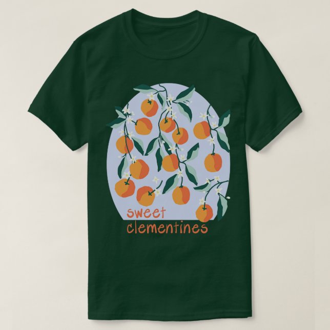 Sweet Clementines Blue TShirt (Design Front)