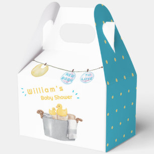 Sweet Clothesline Rubber Duck Baby Shower Favour Box
