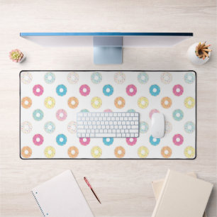 Sweet colorful donut pattern desk mat
