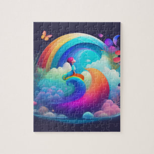 Sweet Colorful Little Cute Mermaid Jigsaw Puzzle