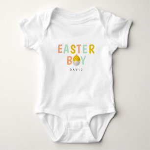 Sweet Colourful Easter Boy Custom Baby Bodysuit