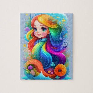 Sweet Colourful Little Cute Mermaid Jigsaw Puzzle