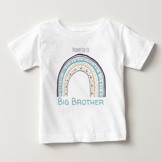 Sweet colourful rainbow big brother reveal baby T-Shirt (Front)