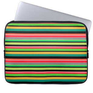 Sweet colourful stripes laptop sleeve