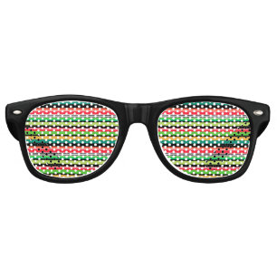 Sweet colourful stripes retro sunglasses