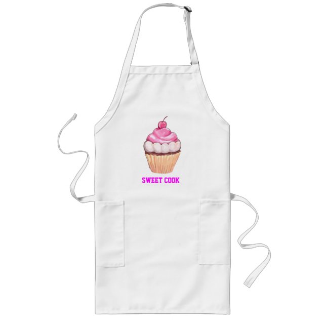 SWEET COOK CHEF'S CUPCAKE APRON - PINK SWEETS (Front)
