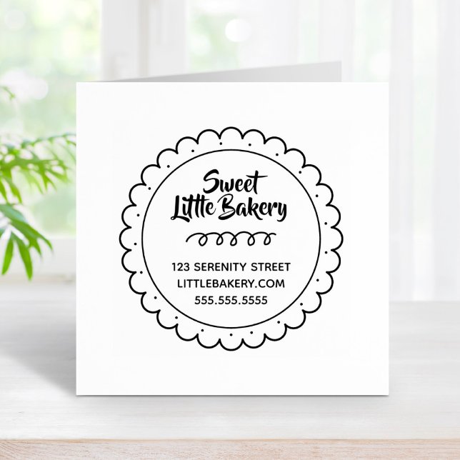 Sweet Cookie Bakery Business Address Rubber Stamp (Creator Uploaded)