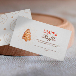 Sweet Cookie Christmas Baby Shower Diaper Raffle Enclosure Card