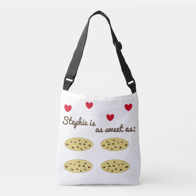 Sweet Cookies and Hearts Crossbody Bag (Front)