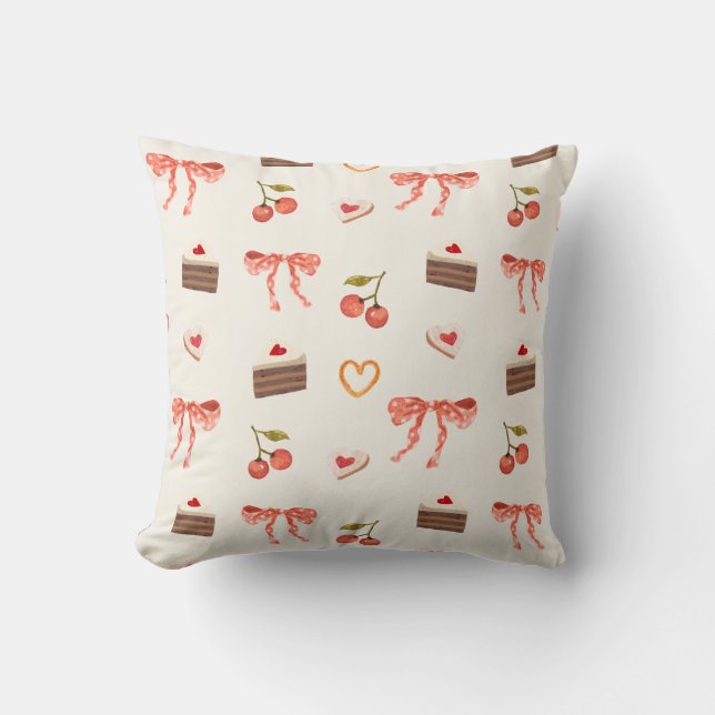 Sweet Coquette Pattern Feminine Design Cushion (Front)