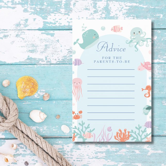 Sweet Coral Reef Advice Card New Parents (Creator Uploaded)