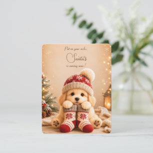 Sweet Cosy Christmas Greeting Puppy Card