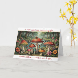 Sweet Cottagecore Poem Happy Birthday Card