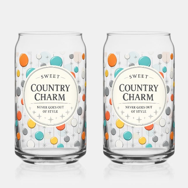 SWEET COUNTRY CHARM -  CAN GLASS (Back)