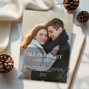 Sweet Couple Holiday Love and Cheer Card Design