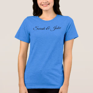 Sweet Couple in Blue Tri-Blend Shirt