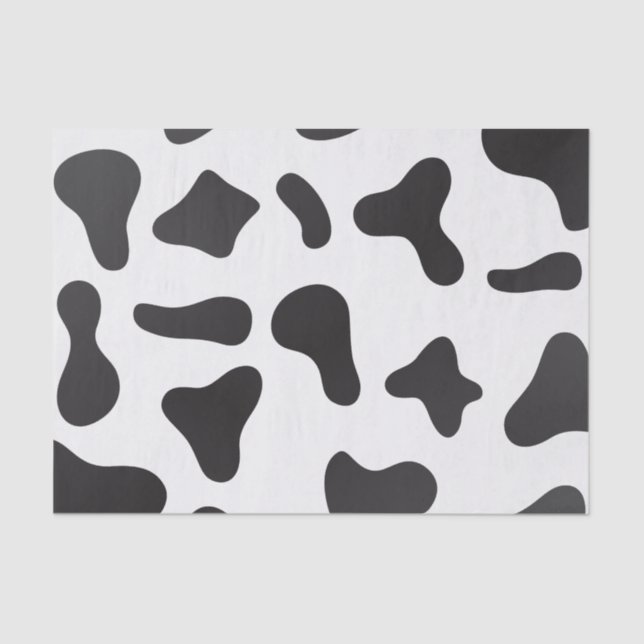 Sweet Cow Black and White Tissue Paper (Front)