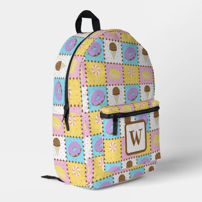 Sweet Cravings Printed Backpack (Back Corner Left)