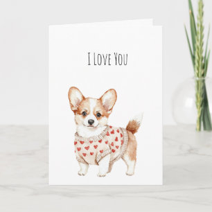 Sweet Cream Dog Love You Card