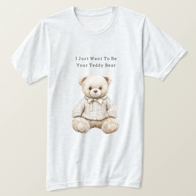 Sweet Cream Teddy Bear in Sweater (Design Front)