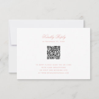 Sweet Crest w/ Pink Bows RSVP w/ Bow QR Code