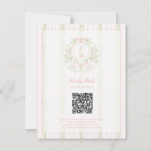 Sweet Crest w/ Pink Bows Save The Date