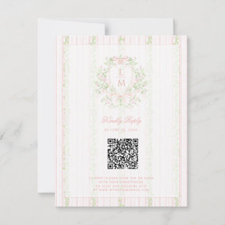 Sweet Crest w/ Pink Bows Save The Date