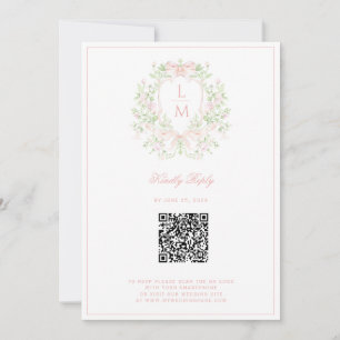 Sweet Crest w/ Pink Bows Save The Date