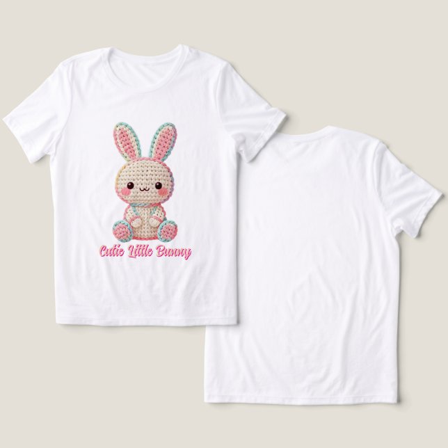 Sweet Crochet Bunny Tri-Blend Shirt (Design Front & Back)
