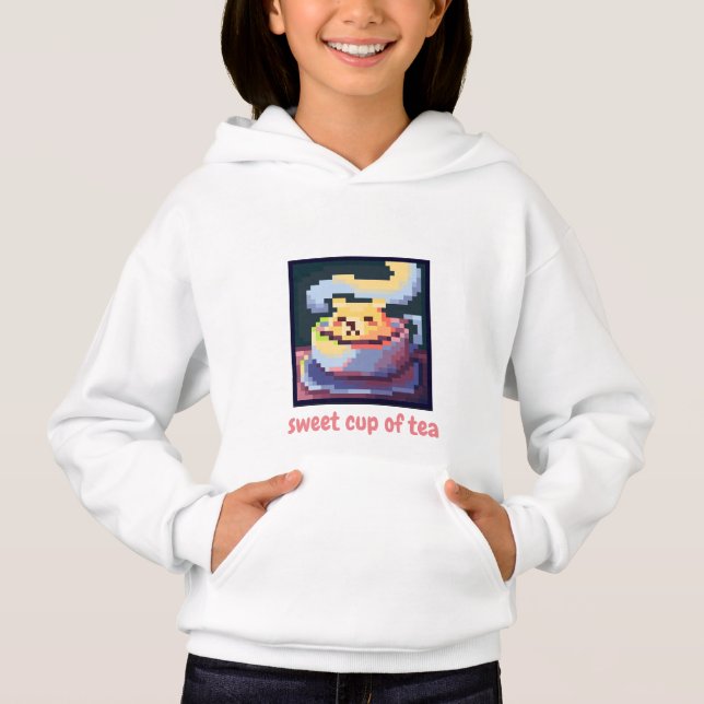sweet cup of tea, pixelart, Pixel Art, shirt (Front)
