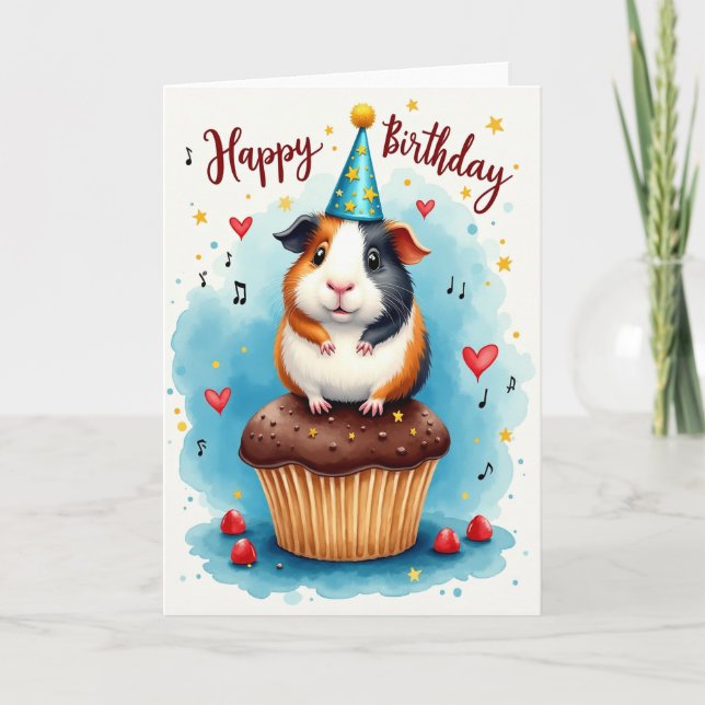 Sweet Cupcake Animal Card (Front)