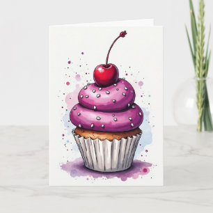 Sweet Cupcake Art Card