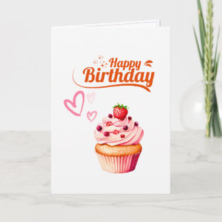 Sweet Cupcake Birthday Greeting Card