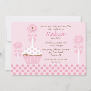 Sweet Cupcake Birthday Invitation