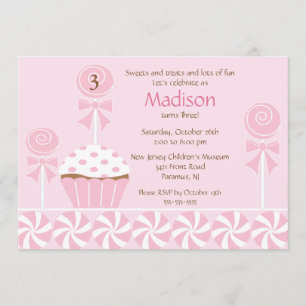Sweet Cupcake Birthday Invitation