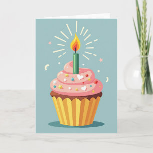 Sweet Cupcake Candle Card