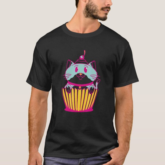 Sweet Cupcake Cat Muffin T-Shirt (Front)
