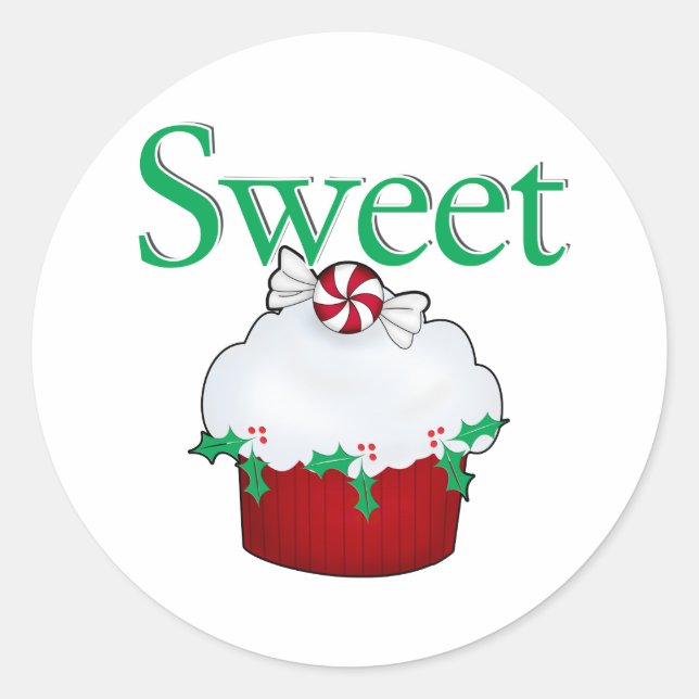 Sweet Cupcake Classic Round Sticker (Front)