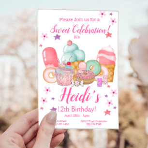 Sweet Cupcake, Ice Cream Birthday, Any Age Invitation