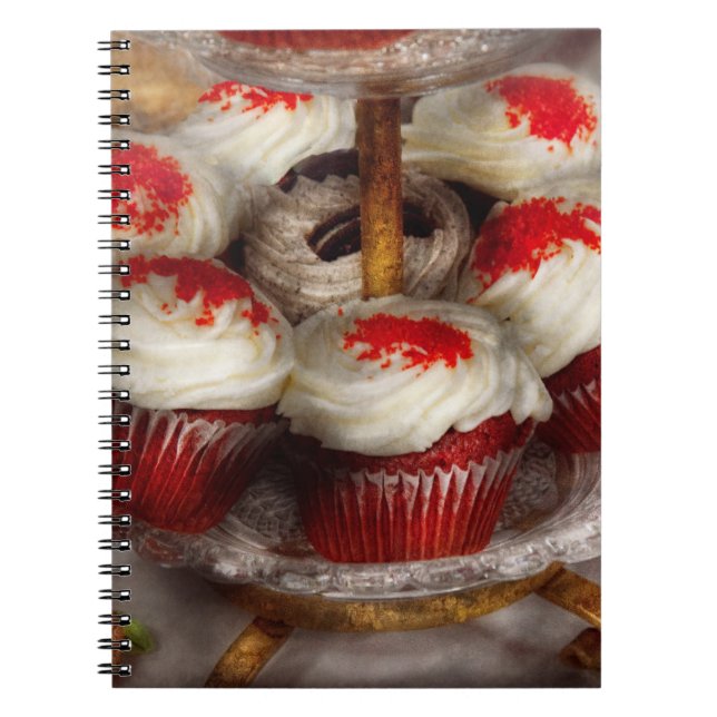 Sweet - Cupcake - Red velvet cupcakes Spiral Notebook (Front)