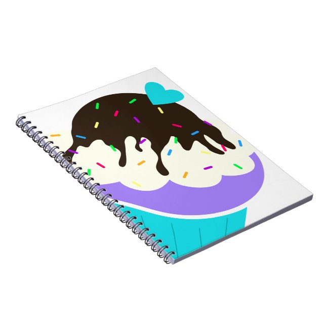 Sweet Cupcake Spiral Notebook (Right Side)