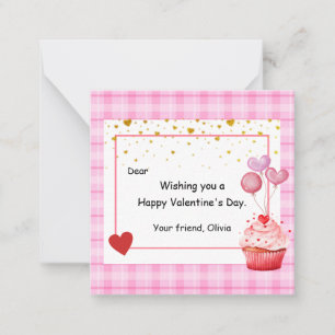 Sweet Cupcake Valentine's Day for kids Card